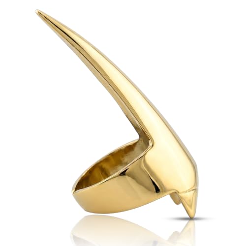 Hair Parting & Sectioning Ring - Stainless Steel Finger Tool For Braiding Hair Pick for Precise Durable Dreadlocks Wig Quick Installation of Human Hair Extensions Styling Tools (Gold)