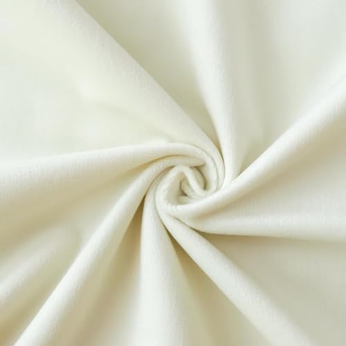 Image of Velvet Cream 16x16 Pillow Covers, Set of 2 Decorative Ruffle Cushoin Pillow Covers for Sofa Couch