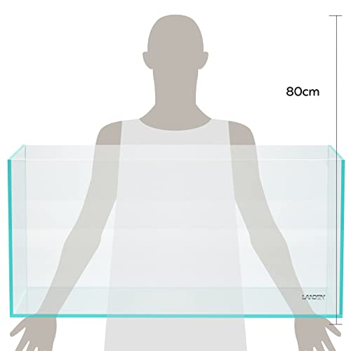 Image of Landen 100P 50 Gallon Rimless Low Iron Aquarium Tank, W39.4xD17.7xH17.7 in(100x45x45cm) 10mm Thickness with Black Nano Foam Leveling mat Included