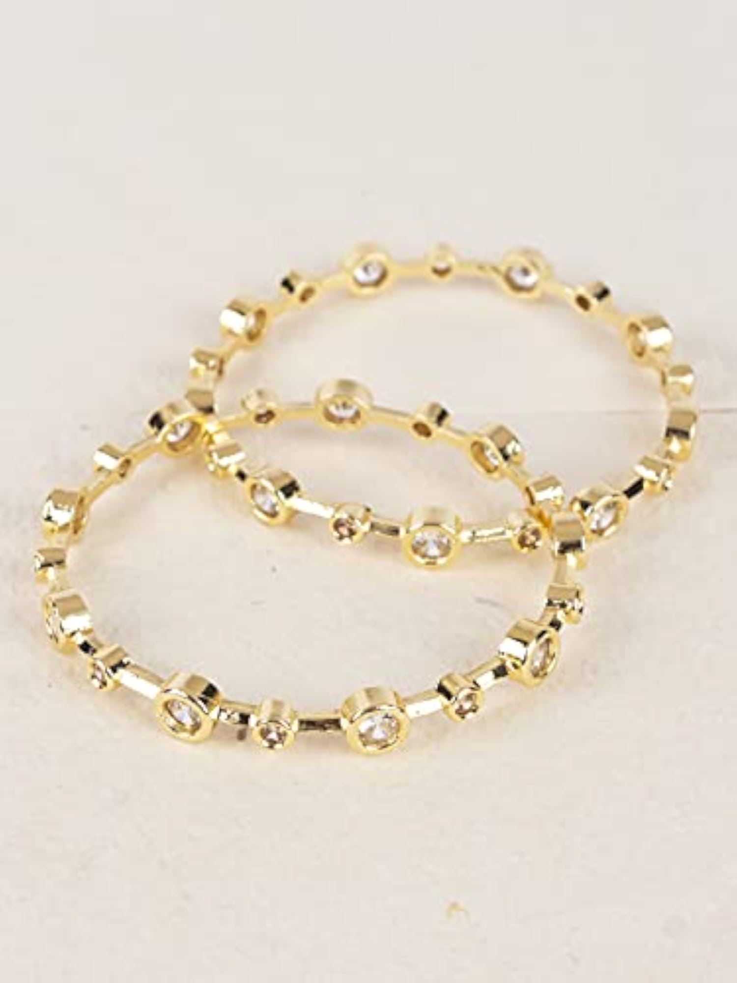 Set of 2 Gold-Plated AD-Studded Handcrafted Bangles