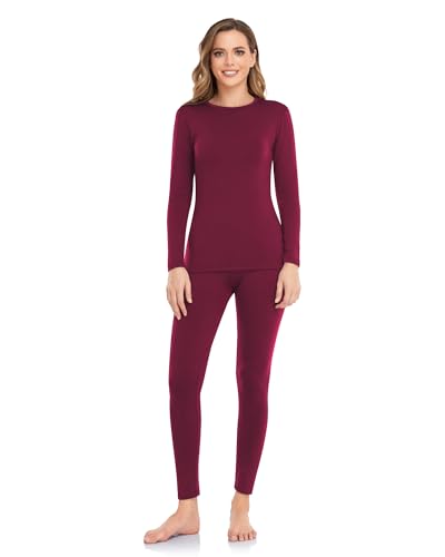 WEERTI Thermal Underwear for Women Long Johns with Fleece Lined Base Layer Women Cold Weather Top Bottom