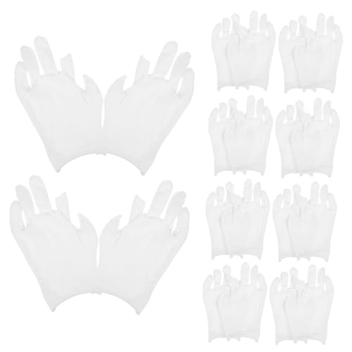 PartyKindom 12 Pack White Cotton Gloves for Dry Hands Soft Comfortable Overnight Moisturizing Gloves for Perfect for Women Men Work and Formal