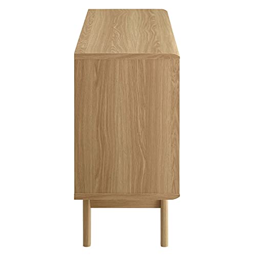 Modway Render Mid-Century Modern Two-Tier Display Stand In Oak #TOP3