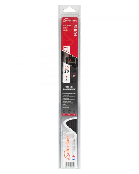 Baguettes soudure fonte 2.5mm lot de 10 - longueur 350mm Selectarc