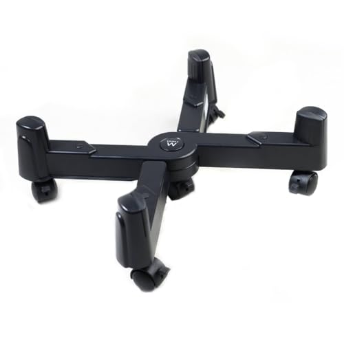 Soporte Ajustable para CPU con Ruedas, Ancho hasta 25 cm, Capacidad de Carga 25 kg, con Ruedas bloqueables, Color Negro - EW1292