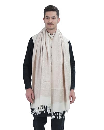 Men's Kashmiri Stylish Woolen Jamawar Ambi Design Shawl, Stole for Men| Perfect for Winter and Gifts [SIZE:40X80 Inches]