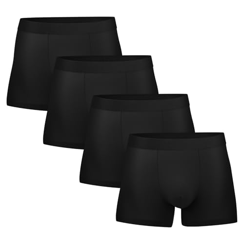 5Mayi Mens Underwear Boxer Briefs Short Leg Athletic Trunks Underwear for Men Pack No Fly M