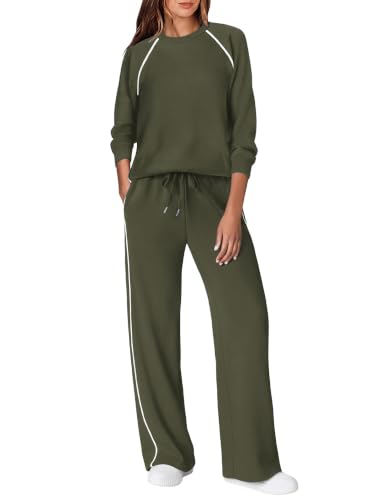 Ekoauer Lounge Sets for Women 2 Piece Matching Outfits Army Green Small - image 1