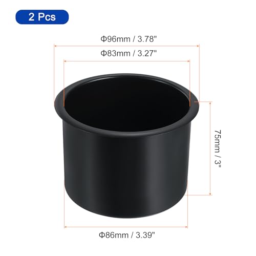 Portavasos de plástico uxcell 3 x 3.78 pulgadas, pack 2 miniatura 2
