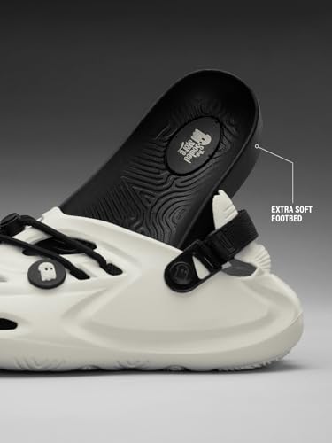 Image of The Souled Store Hydros: Men Clogs | Lightweight EVA Slip-on Sandals for Men with Adjustable Velcro Strap, Removable Laces & Detachable Naruto Silicone Charms