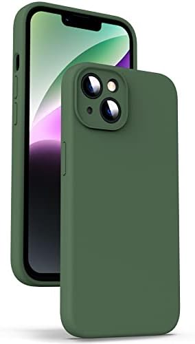 Supdeal Liquid Silicone Case for iPhone 14, [Camera Protection] [Anti Fingerprint] [Wireless Charging] 4 Layer Phone Case Protective Cover, Built-in Microfiber Case Cover, 6.1", Green