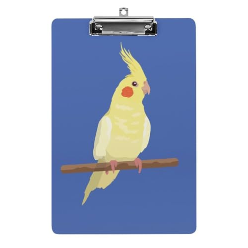 クリップボード A4 縦型 かわいい オカメインコ ファイルボード 壁掛け 画板 書きやすい お会計ボード て持ち運びやす 文書整理 文房具 会議パッド 事務用品 メモ 学校 家庭用バインダー