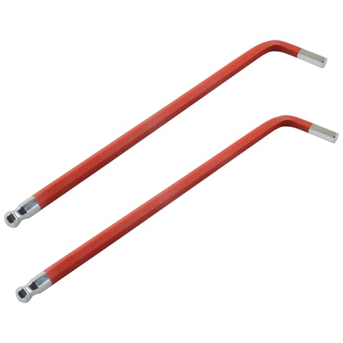 Zorveiio 6mm Ball End Hex Key Wrench 2Pcs L-Shaped with Long Arm