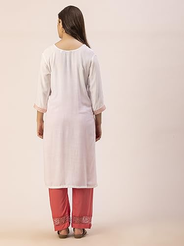 Image of d'WiU Women Rayon Kurta with Embroidery Work