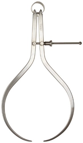 Starrett 79B-12 Spring Nut Outside Spring Caliper, Steel, Flat Leg, 0-12" Range