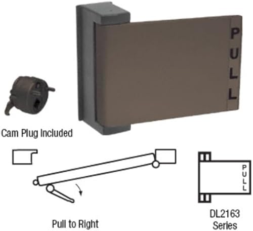 Miniatura 2 de CRL - Mango universal de paleta con acabado de bronce Duranodic, tira hacia la derecha