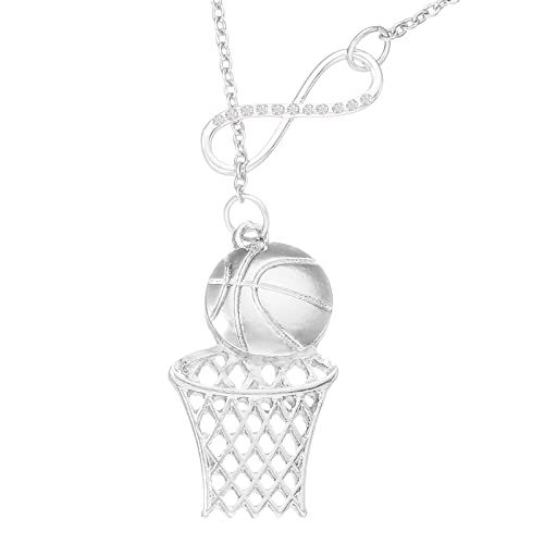 HUTIMY Basketball Necklace for Teen Women Basket ball Player Gifts from Coach Necklaces Basketball Items