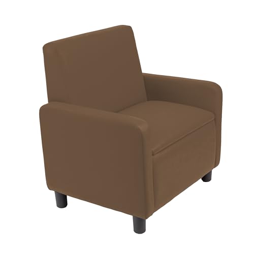 Image of FDP Kid Comfort Collective Modular Club Chair with Arms - Chocolate