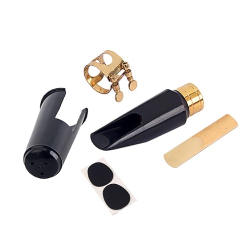 Saxophone alto kit de fixation anche avec capuchon bec et coussins plastique noir