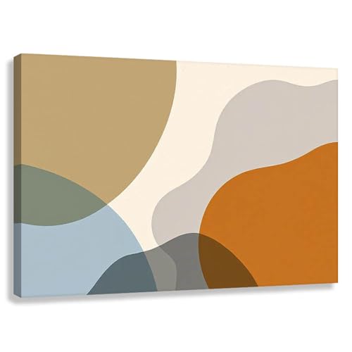 Novup Abstract Wall Art Earth Tones Flow Canvas Print Decor