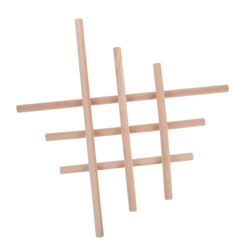 KONTONTY Versatile Wooden Log Rods 6 Pack of 40cm 30cm 25cm for DIY Tapestry Decor Craft Projects