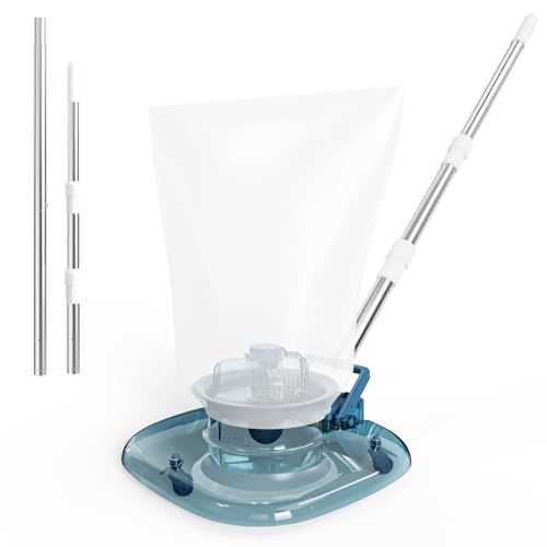Cordless Pool Leaf Vacuum & Skimmer with Telescopic Pole – 83GPM Suction, Rechargeable Pool Vacuum for Inground & Above Ground Pools, Hot Tubs, Spas – 6.6 Gallon Debris Bag