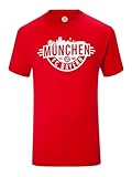  FC Bayern München T-Shirt Skyline rot, Regular fit, Rundhalsausschnitt, XL