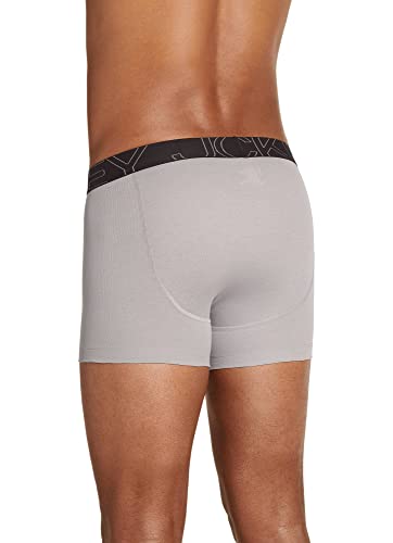 Jockey Men's Underwear Activeblend 5" Boxer Brief - 4 Pack, Quartz Grey/Trusted Pewter/Charcoal Heather/Black, Xl #TOP2