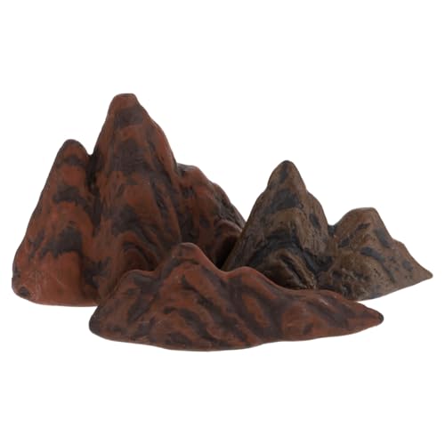 YARNOW 3Pcs Aquarium Mountain Ornament Mini Mountain Miniature Figurines Sand Model Micro Landscape...