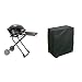 Barbecue elettrico BBQ-9493 SUNTEC | utilizzo all & rsquo;esterno come barbecue autonomo o da tavolo & Rayen AA236 copertura barbecue rettangolare PEVA nero 90 x 65 x 90 cm