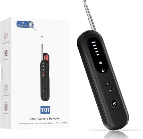 OneBird Hidden Camera detectors-spy-Camera-mini-Anti, GPS Tracker Finder, Bug Detector to Hotel for Travel-Use in Car, Office-Black
