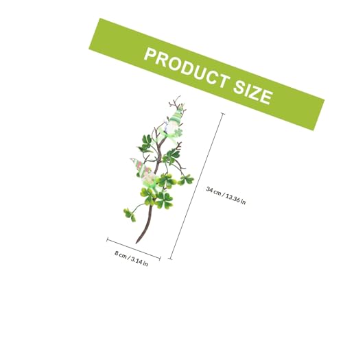 Trèfle artificiel de Saint-Patrick : bouquet plastique de 34 cm