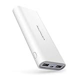 Portable Charger Updated RAVPower 16750mAh Portable Chargers 4.5A Dual USB Output External Battery Pack Power Pack Power Bank (iSmart 2.0 Tech) for iPhone, iPad, Galaxy, Android Devices - White