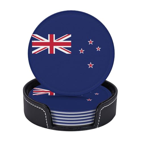 Dessous de verre antidérapants drapeau Nouvelle-Zélande en PU - 6