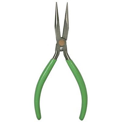 ESD Long Nose Plier, 5-1/2 in, Serrated