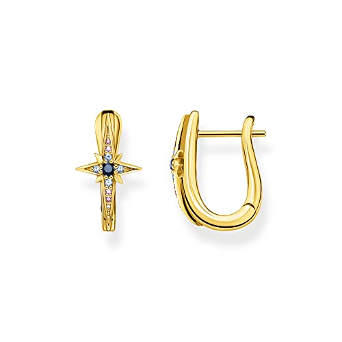 Créoles Royalty étoile en argent doré Thomas Sabo pour un éclat d'or jaune 18 carats unique