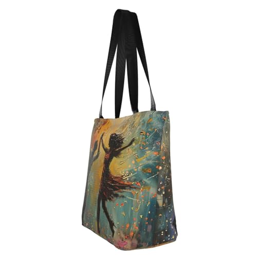 Dance With Music Print Comfortable Shoulder Bag Summer HandbagTravel Beach Work Daily Use Versatile Carry4
