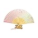 składany wentylator dekoracje Folding Hand Fani Vintage Retro Styl Chiński/Japoński Handmade Handheld Folding Wentylator Dance Decoration Różowy ręczny składany wentylator (Color : Pink B)