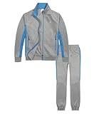 Little Donkey Andy Girls Jogger 2 Piece Fashion Fall Outfits Oversize Sweatshirt and Sweatpant Sweatsuit Sets with Pockets (Light Grey 164CM)