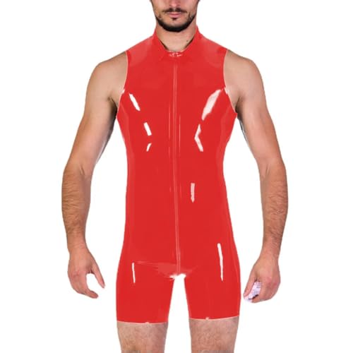 Enterizo corto de PVC para hombre ideal para fiestas temáticas y noches de club
