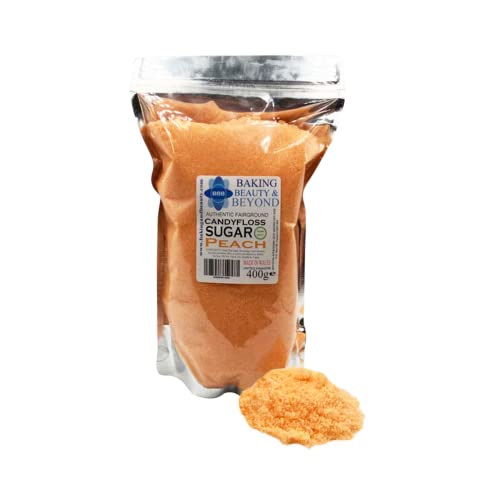 Baking Beauty and Beyond Premium Candy Floss Sugar 400g - Peach Flavour