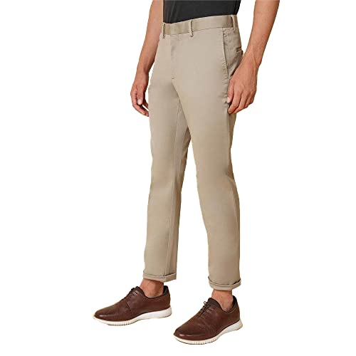 Image of blackberrys Solid Cotton Stretch Slim Fit Mens Trousers