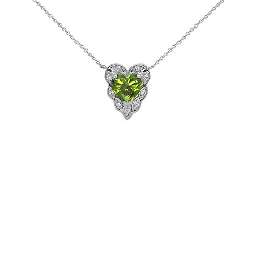 Claddagh Gold Fine Sterling Silver Diamond Heart-Shaped Personalized Genuine Birthstone Necklace