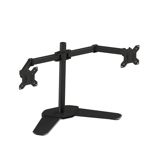 Support multi-écrans sans perçage avec bras rotatif robuste pour bureau