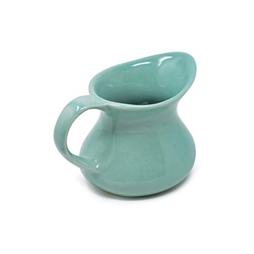 Image of The Himalayan Goods Company - Value Series Stoneware Ceramic Milk Jug Or Oil Jug Or Pourer Or Pitcher 275 Ml (Green)