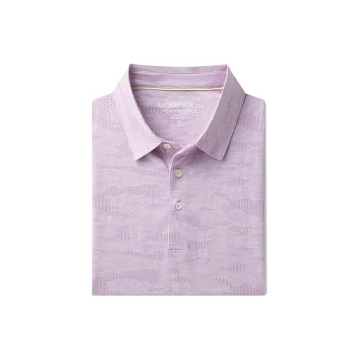 Rouen Polo Shirts for Men Moisture Wicking Quick Dry Lightweight Jacquard Performance Polo Shirts Casual Collared Golf Shirts