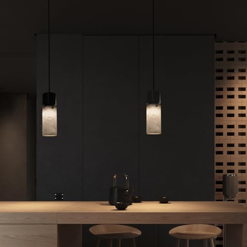 Estilo nórdico de mármol en lámpara larga para isla de cocina 5