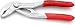 Produktbild KNIPEX Cobra Hightech-Wasserpumpenzange verchromt mit rutschhemmendem Kunststoff überzogen 125 mm, 87 03 125