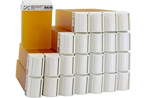 EpilWax Lot de 24 Cartouches de Cire Roll-On au Miel pour Épilation - 100 ml