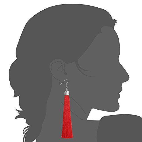 Sailimue 3 paia di orecchini lunghi da donna con